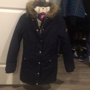 Joules Faux Fur Trim Parka